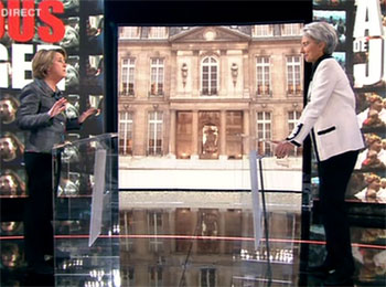 Arlette Chabot et Christine Lagarde sur France 2